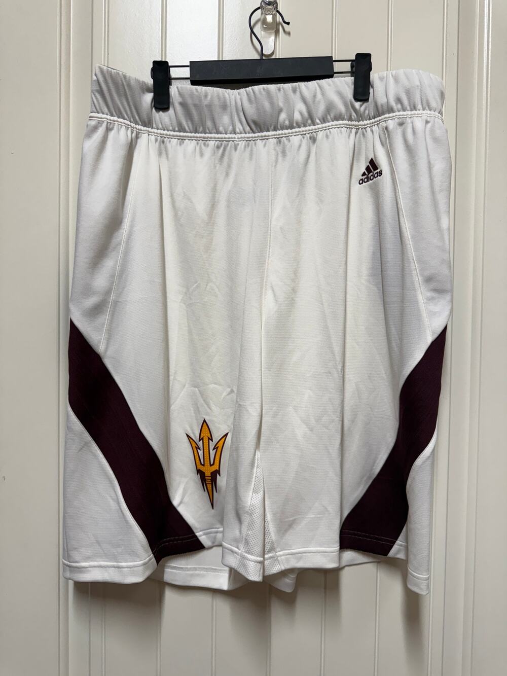 ASU Arizona State Sun Devils Athletic Shorts Team White pitchfork Mens 3XL 4 in